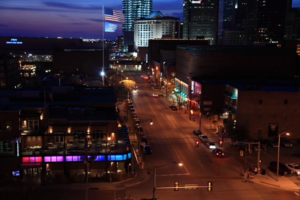 Sheridan Avenue in Bricktown After Dark